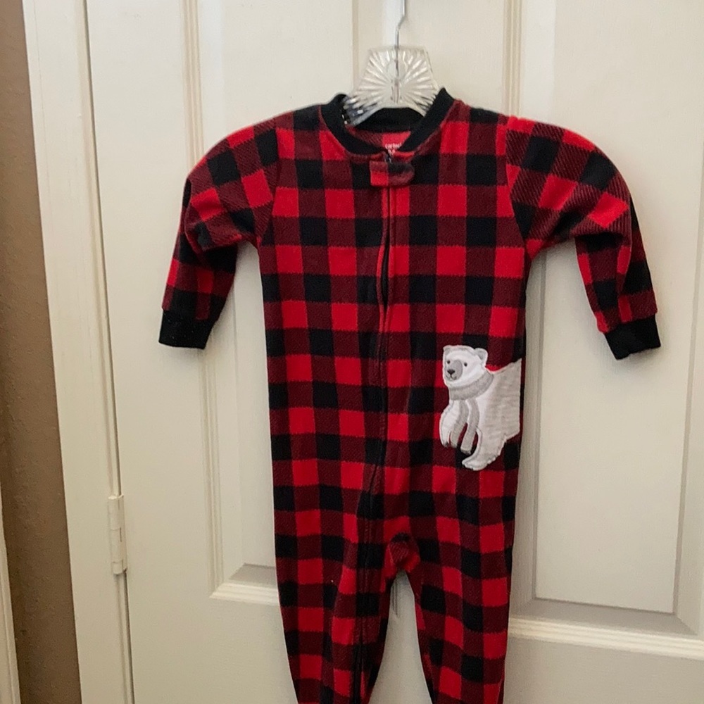 Carters 24 month footed Buffalo plaid sleeper